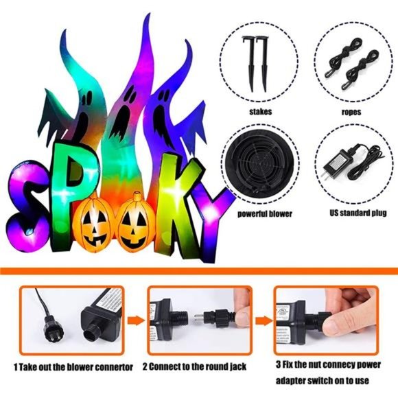 8Ft Opblaasbare Halloween Boom Ghost Pompoen Decoratie